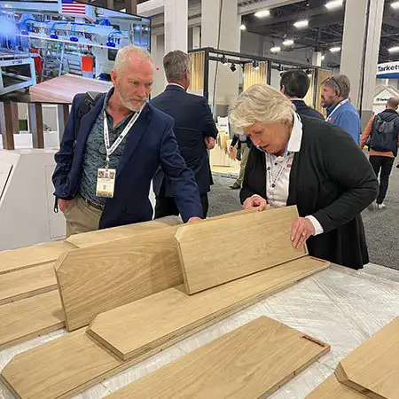 SURFACES TISE 2024 | Samples of our engineered wood flooring.